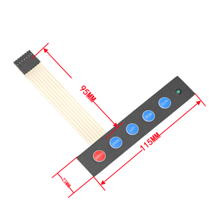 Thông minh thiết bị điện tử tùy chỉnh 1x5 ma trận mảng 5 Key Silicone PVC Pet màng chuyển 5 mũi tên bàn phím Bàn phím menu tự động với LED - Product Image 2