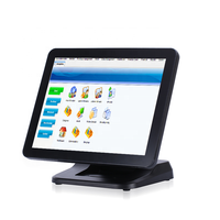 Caliente plegable de metal base15 pulgadas monitor de pantalla táctil capacitiva de escritorio fabricante minorista terminal POS para sistema de cajero