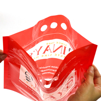 Sachet Doypack Personnalisé Brillant en PE de Qualité Alimentaire avec Fenêtre Transparente et Poignée, Emballage Refermable pour Chips, Pizza et Nouilles
