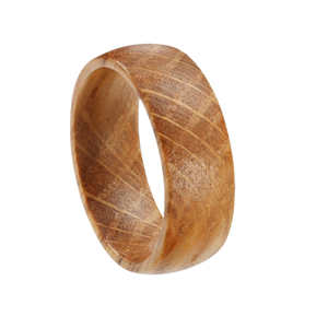 Anillo de Compromiso Clásico de Madera de Roble para Hombre de 8 mm para Regalo de Boda y Aniversario - Diseño de Barril Decorativo - Product Image 1