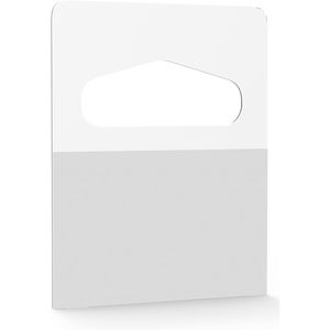 Étiquette suspendue Dgjm 1-1/4 x 1-5/8 en plastique transparent auto-adhésif, robuste, rectangulaire, pour usage en magasin de détail - Product Image 1