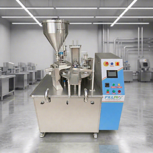 Machine de remplissage et de scellage automatique de gobelets rotative à moteur pour l'emballage de gobelets en plastique, yaourts et desserts - Product Image 1