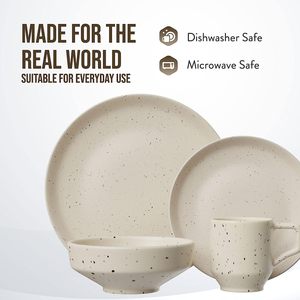 ชุดเครื่องครัวสีขาว 16 ชิ้น ลายจุดดำ ดีไซน์เรียบง่าย สำหรับใช้ในบ้าน โรงแรม ร้านอาหาร และรับประทานอาหาร - Product Image 5