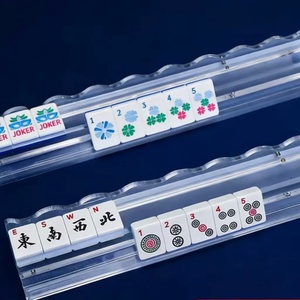 ชุดอุปกรณ์จัดเรียงไพ่มาจองแบบมืออาชีพ QIU American Mahjong Pushers and Racks 4 ชิ้น ทำจากอะคริลิกใส - Product Image 3