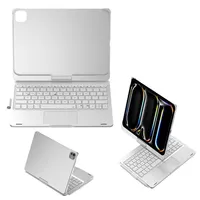 Étui pour iPad 10e génération 2022 et iPad 11e génération A16 2025 avec clavier Bluetooth, emplacement pour stylet, rétroéclairage RVB, support pliable rotatif à 360 degrés