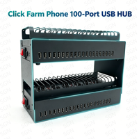 Logiciel Gratuit 40 Hub USB Chassis Farm Contrôle Unifié par Téléphone Mobile Boîtier Android pour 50 Téléphones Déverrouillage de Téléphones Granja De Celulares