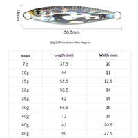 Leurre de pêche en gros en métal pour eau douce (mer et rivière) 7g-80g, plaque en fer imprimée en 3D à chute rapide pour lac et ruisseau
