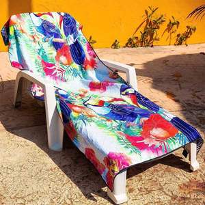 Cheap Wholesale <b>Printed</b> <b>Extra</b> <b>Large</b> Microfiber Toweling Fabric Outdoor Beach Towel for Adult and Kids - Product Image 2