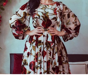 A-88 Abaya Tradizionale Turca Taglie Forti, Abiti Musulmani da Donna di Dubai, Abaya Islamica per Ramadan e Feste Serali - Product Image 3