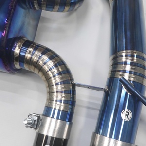 ท่อไอเสียแคทแบควาล์วทรอนิกส์โลหะผสมไทเทเนียมสำหรับ BMW M3 M4 G80 G82 พร้อมท่อเก็บเสียงแบบเชื่อมสีน้ำเงิน BMW M3 G80 G82 - Product Image 4