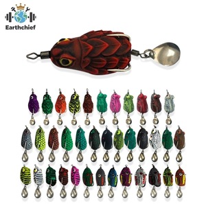 Leurre de pêche en <span class=keywords><strong>latex</strong></span> de surface OEM de haute qualité, type grenouille souple avec cuillère, pour brochet, tête de serpent, saumon, truite, poisson-chat - Product Image 5