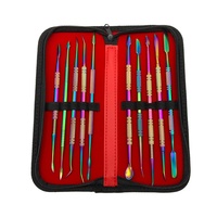 Nouvel ensemble de 10 outils de sculpture de cire dentaire en acier inoxydable 420 couleur titane, couteaux à cire dentaire