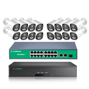 Système de caméra de surveillance vidéo GX-YUFI-M8C-K16 économique, H.265 4K 8MP IP67, vision nocturne extérieure, 16 caméras, GX-YUFI-M8C-K16 IP6 - Product Image 1