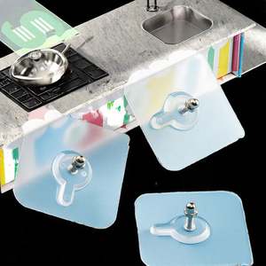 <span class=keywords><strong>Enan</strong></span> Traceless Pvc Crochets Collant Pas de Poinçonnage Crochet Vis Bâton Cadre Photo Carrelage Tenture Murale pour la Cuisine - Product Image 6