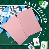 Mélangeur de tuiles de Mahjong 2026 pour le mélange, Vert, Ensemble de 4 cartes de mélange de Mahjong en PVC |   Accessoires de Mahjong,