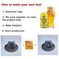Chapeau bavarois personnalisable avec logo, plume et bande rayée, pour fêtes en extérieur, 100% polyester, unisexe, toutes saisons