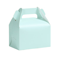 Boîte à gâteau miniature en carton rectangulaire avec poignée pour l'emballage de desserts, couleur carton blanc, qualité alimentaire, boîte cadeau portable, Zhejiang C003