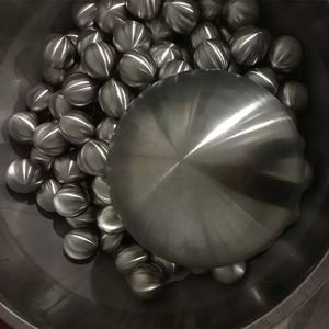 Sphère creuse en acier inoxydable de taille complète, finition mate brossée - Product Image 4