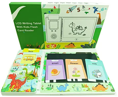 Çocuklar hediye eğitim öğrenme malzemeleri için çocuk bulmacaları kart flashcards kart okuyucu 8.5 yazma çizim kurulu