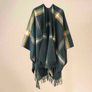 Wholesale Wool 150*130cm Women's Winter <b>Poncho</b> Scarves Cape Wrap Pashmina Shawls - Product Image 6
