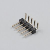 Conector PCB SCONDAR OEM de 2.54mm de paso, de orificio pasante, de ángulo recto, de una sola fila, 5P, 5 pines, macho y hembra, para placa a placa