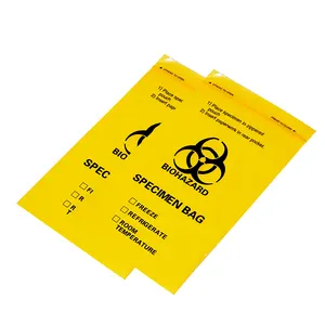 YURUI Eco 친절한 도매 Ldpe 사진 요판 인쇄 실험실 병원 의학 지플락 생물학 Biohazard 견본 수송 부대