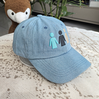 Gorra de Béisbol de Mezclilla con Logotipo Personalizado, 6 Paneles, Algodón Bordado, Estilo Desestructurado, Vintage, Retro, para Hombre, Venta al Por Mayor, Estilo Punk Urbano