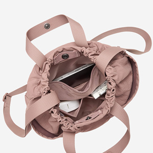 <b>Custom</b> Nylon Tote Bag Fashion Casual Small Satchel Messenger Crossbody Shoulder Drawstring Long Heat Transfer Bag - Product Image 5
