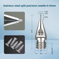 Aiguille de distribution de type split haute précision en acier inoxydable Musashi, buse de seringue légère, sans alimentation électrique, garantie 3 mois