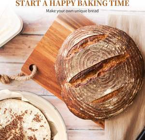 Hot Selling Wholesale Customized Handmade Eco-Friendly Rattan <b>Bread</b> Proofing <b>Basket</b> Round Fermentation Set with Opp Bag - Product Image 3