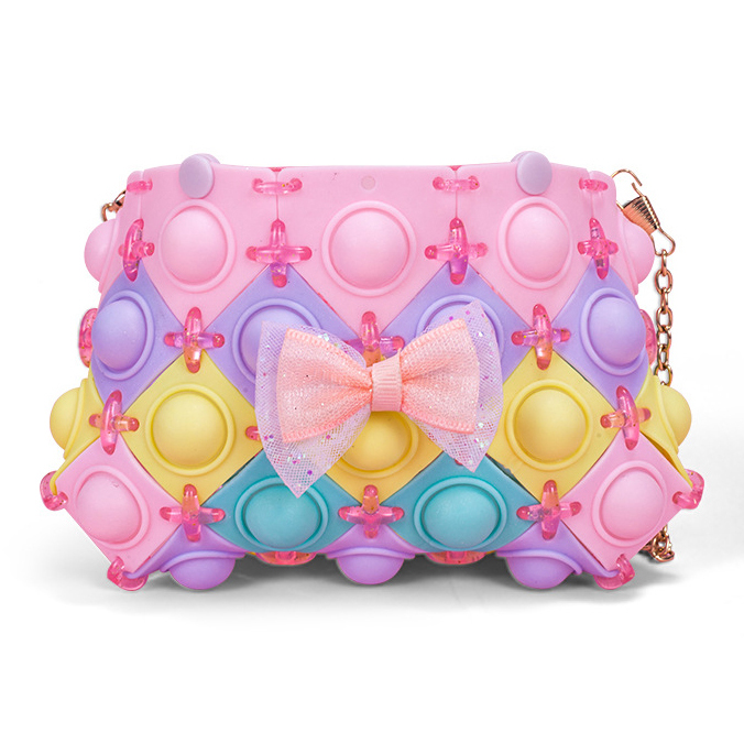 Пузырьковая сумка через плечо с эффектом «сделай сам», Сумочка через плечо для девушек, школьные принадлежности, сувениры для вечеринок, M3376