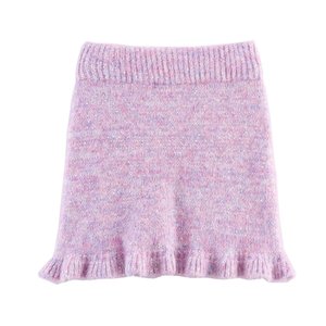 Pb & Za Bộ đồ dệt kim trang trí ruy băng thời trang 2025 thu mới sang trọng cho nữ 2 Món Áo Len Cổ Điển + váy Bộ đồ nữ - Product Image 4