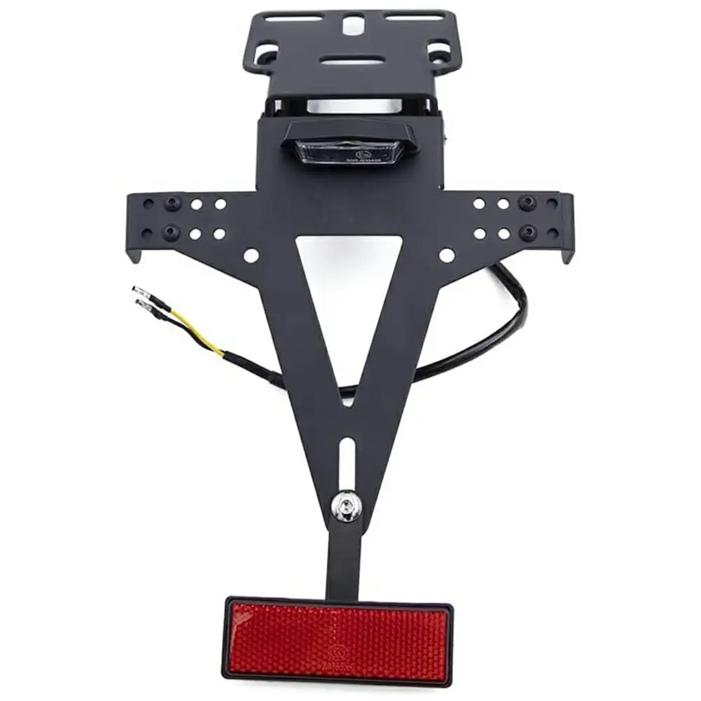 Pemegang bingkai plat nomor sepeda motor, multi-fungsi sudut dapat disesuaikan lampu sein belakang braket lampu