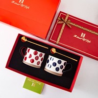 Ensemble de tasses de luxe légères, emballage boîte-cadeau et sac tasses à café en céramique emballage boîte-cadeau