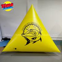 Bouée gonflable triangulaire étanche et durable en PVC de 1m, 2m ou sur mesure pour événements aquatiques, courses de natation et publicité