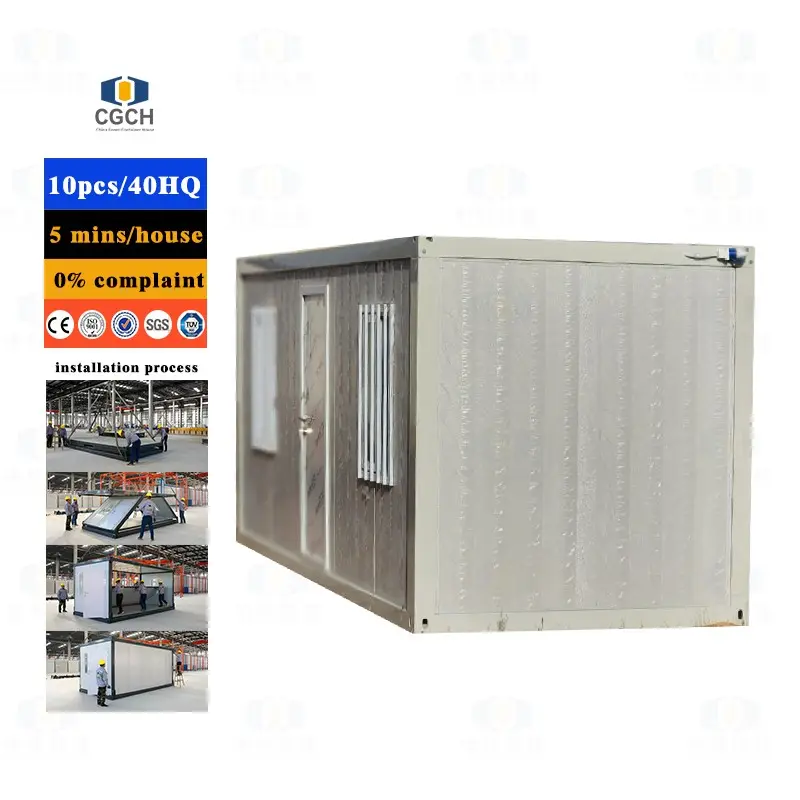 CGC Rebuild City Collapsible Steel Container House 2-Bedroom Flat Pack for Villa or Mall Folding Design at an Price