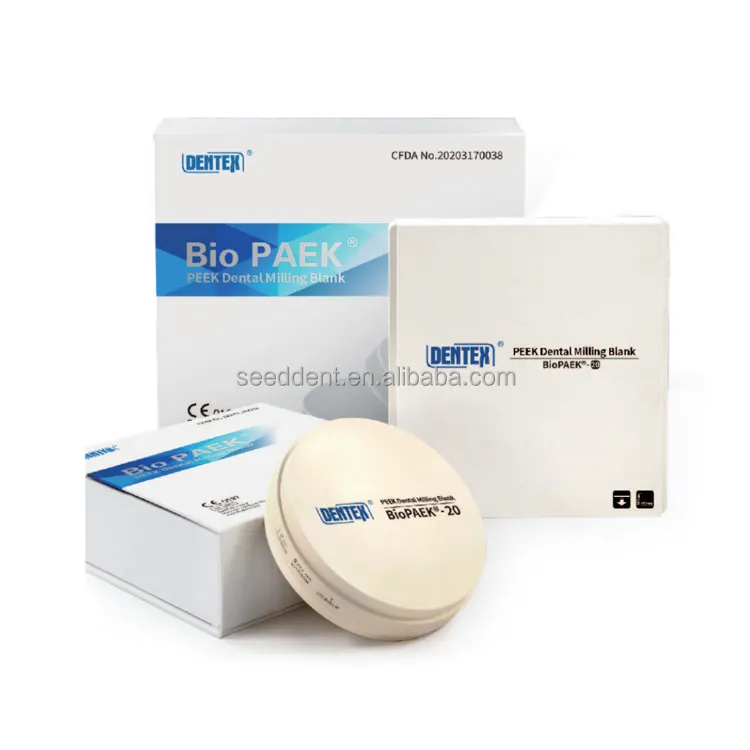 BioPAEK CAD / CAM Fresagem Em Branco PEEK Disco Fresagem Odontológica Em Branco Coroa E Ponte Material