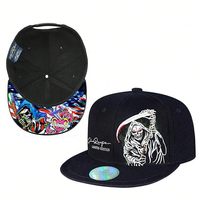 Gorras de Béisbol Wins Flying Personalizadas con Logotipo Bordado en 3D, Gorra de 6 Paneles de Poliéster Estilo Hip Hop, Gorras Planas con Cierre a Presión