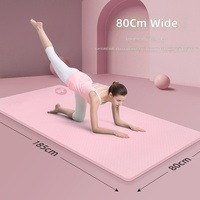 Tapis de yoga antidérapant 185 cm rectangulaire pour fitness à domicile, amortissant, silencieux, épaissi, en TPE, insonorisant, avec lignes de guidage