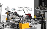Machine de fabrication de tasses à thé à ultrasons entièrement automatique à grande vitesse de 3 à 12oz avec composants de moteur et de noyau d'engrenage