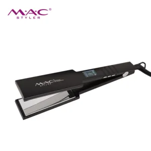 MAC Styler 450F pelurus datar berlapis cermin besi datar Titanium besi datar profesional pelat lebar pelurus rambut