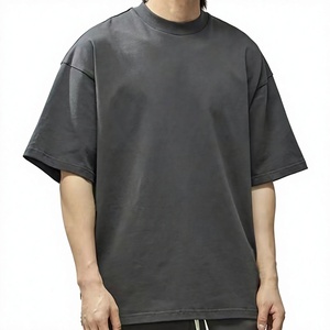 T-shirt pour homme à épaules tombantes, durable, en coton biologique de qualité supérieure. Nous sommes spécialisés dans tous les types de services d'impression. - Product Image 1