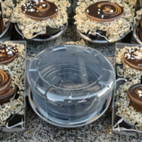 Boîte à gâteaux transparente haute définition matériau PET PP pour affichage de magasin de dessert pour nouilles Sushi Hamburgers sucre