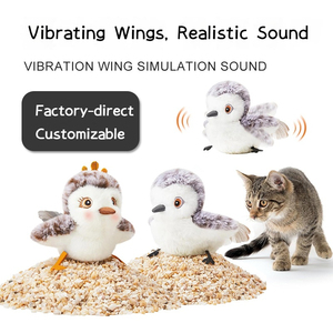 Jouet pour <span class=keywords><strong>chat</strong></span> et chiot le plus vendu, écologique, adorable, moderne, <span class=keywords><strong>en</strong></span> peluche, simulation d'oiseau, sensible au toucher, électrique, intelligent, pour animaux <span class=keywords><strong>de</strong></span> compagnie - Product Image 1