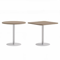 Table de négociation moderne sur piétement, plateau rond ou carré en bois E0, base métallique, table d'appoint pour bureau, café, bistrot, usage commercial