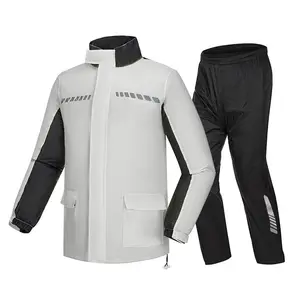 Custom portable fashion 100% waterproof motorcycle split raincoat suit