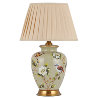 Lampe de bureau de luxe moderne et créative à LED avec motif décoratif pour la maison, lampe de chevet en céramique
