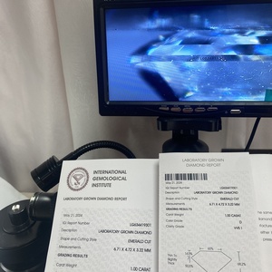 <span class=keywords><strong>เพชร</strong></span>เพาะเลี้ยง HPHT ทรงเหลี่ยมมรกต ได้รับการรับรองจาก IGI <span class=keywords><strong>เพชร</strong></span>ประดิษฐ์แบบเม็ดเดี่ยว ขายส่งตามขนาดกะรัต - Product Image 4