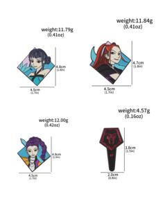 <span class=keywords><strong>Vente</strong></span> directe d'usine en gros, broches en émail noir en métal pour filles, groupe Kpop Demon Hunters, Rumi Mira <span class=keywords><strong>Zoe</strong></span>, personnages - Product Image 4