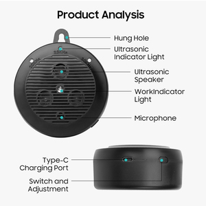 Dispositif <span class=keywords><strong>anti</strong></span>-aboiement pour chien rechargeable en extérieur, dispositif <span class=keywords><strong>anti</strong></span>-aboiement automatique, dispositif <span class=keywords><strong>anti</strong></span>-aboiement ultrasonique avec 3 niveaux - Product Image 4